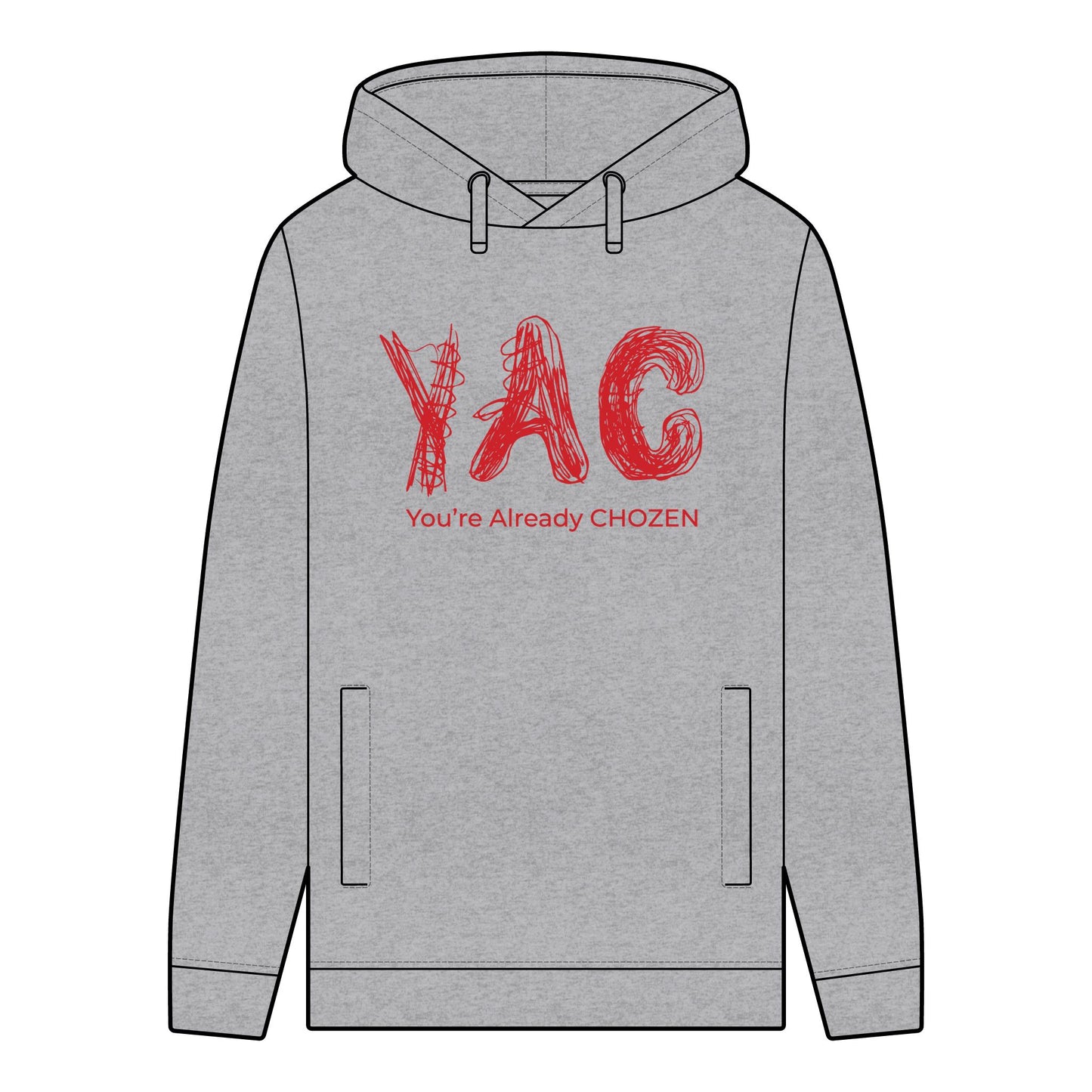 Men's Organic Hoodie - YAC You're Already CHOZEN - Comfortable & Stylish Streetwear
