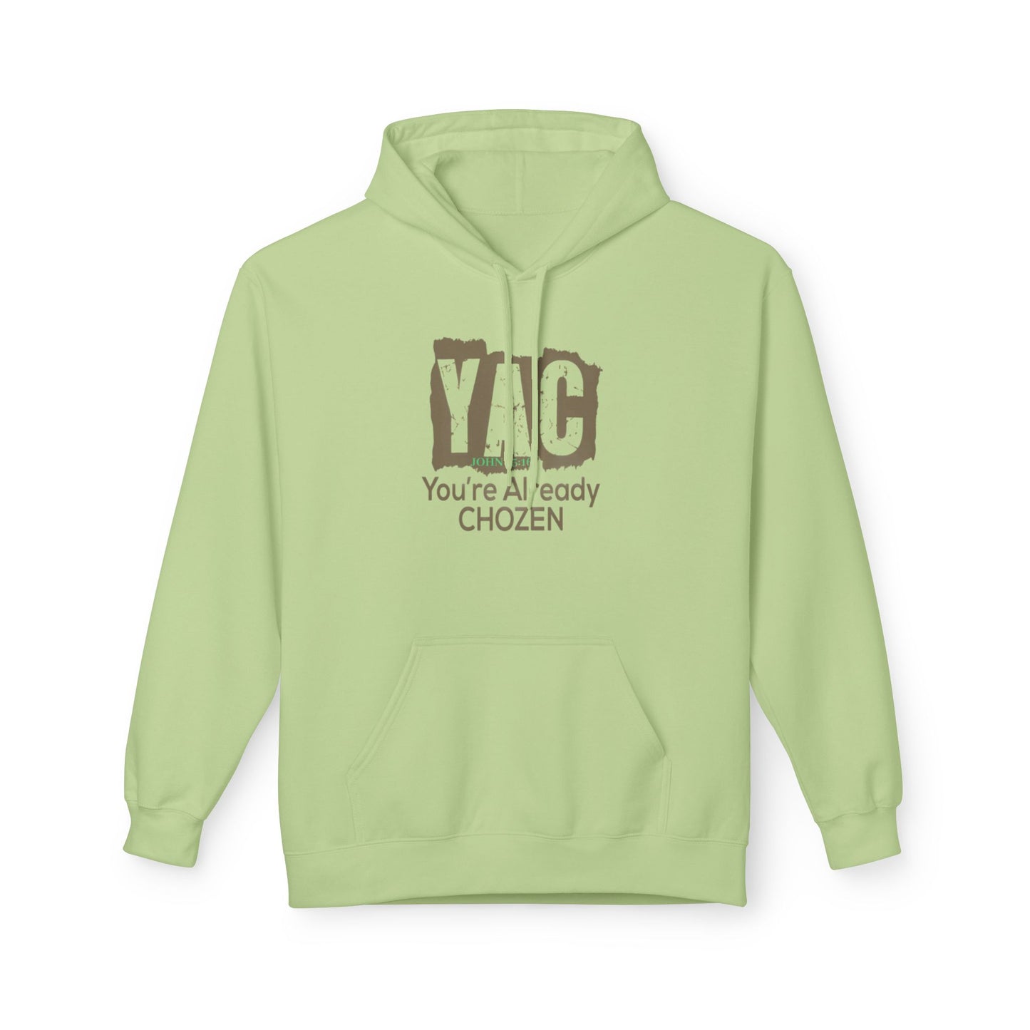 Men YAC - You're Already Chosen Fleece Hoodie - Inspirational Sweatshirt